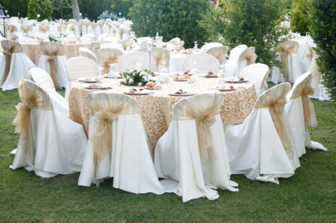 Seat covers for wedding discount chairs