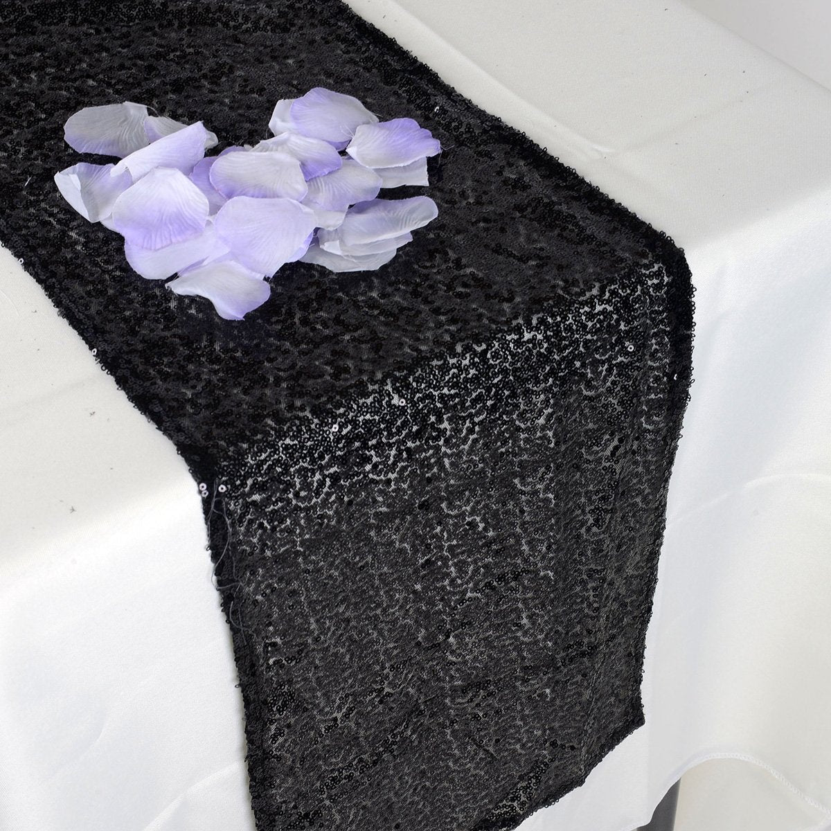Black Duchess Sequin Table Runner