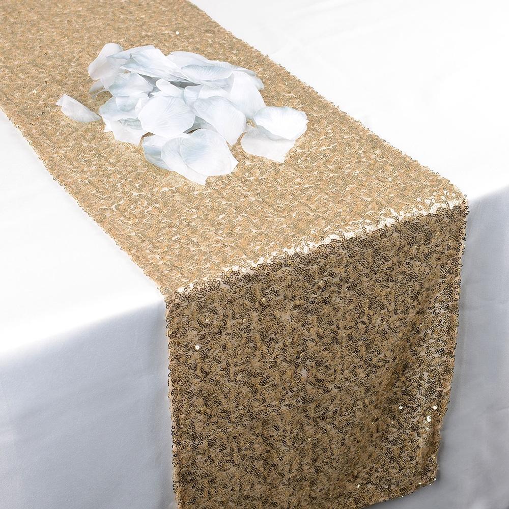 Champagne Duchess Sequin Table Runner