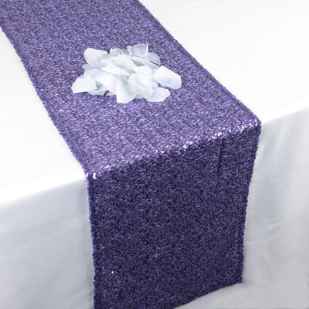 Purple Duchess Sequin Table Runner