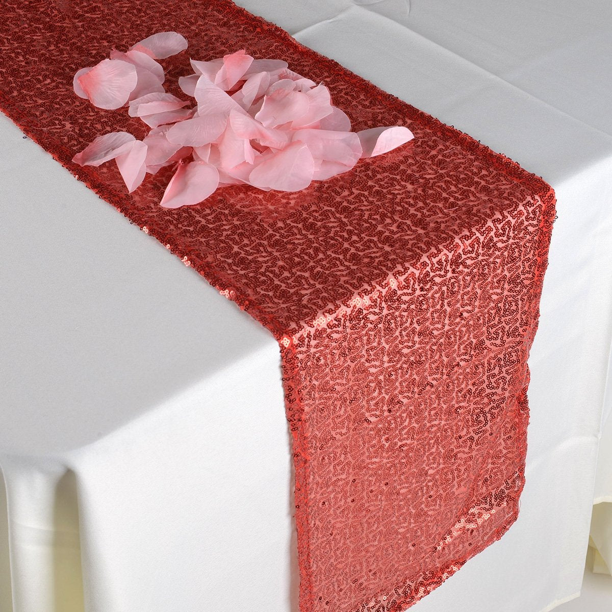 Red Duchess Sequin Table Runner