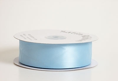 3/8 Inch Light Blue Satin Ribbon 100 Yards