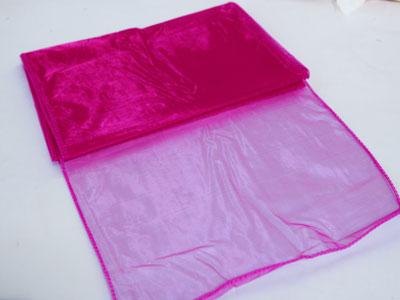 Fuchsia - Organza Table Runners - ( 14 inch x 108 inches )