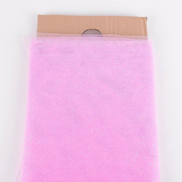 54 Inch Pink Glitter Tulle Fabric Bolt