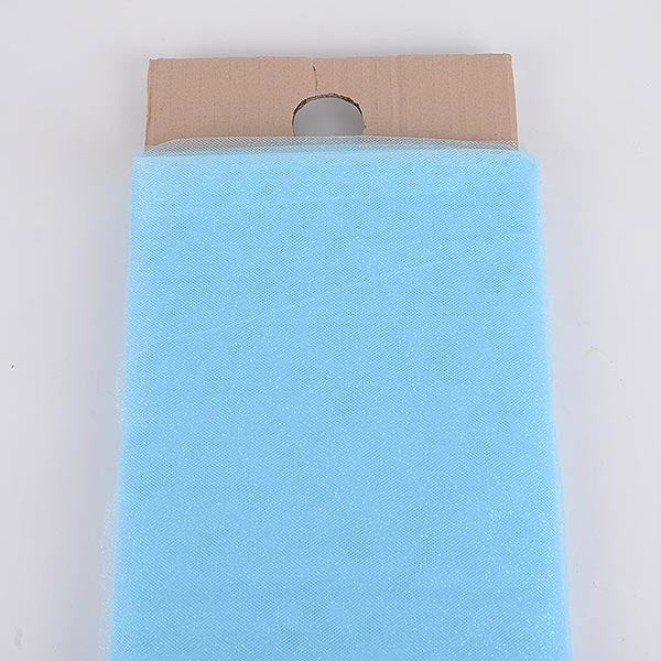 54 Inch Lt. Blue Glitter Tulle Fabric Bolt