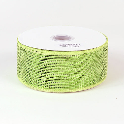 Apple - Metallic Deco Mesh Ribbons - ( 2.5 inch x 25 yards )