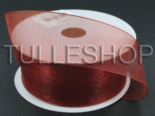 5/8 Inch Rust Organza Ribbons