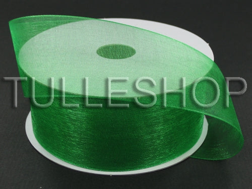 3/8 Inch Emerald Organza Ribbons