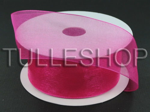 3/8 Inch Fuchsia Organza Ribbons