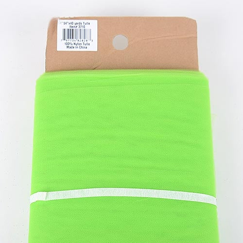Apple Green 54 Inch Tulle Fabric Bolt x 40 Yards
