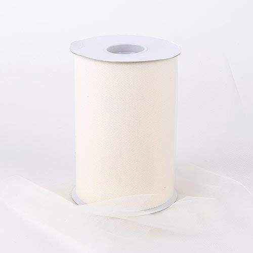 Ivory 6 Inch Tulle Fabric Roll 100 Yards