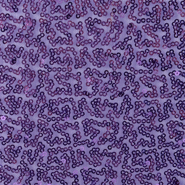 Purple 72 Inch x 72 Inch Square Duchess Sequin Overlay