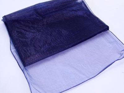 Navy - Organza Table Runners - ( 14 inch x 108 inches )