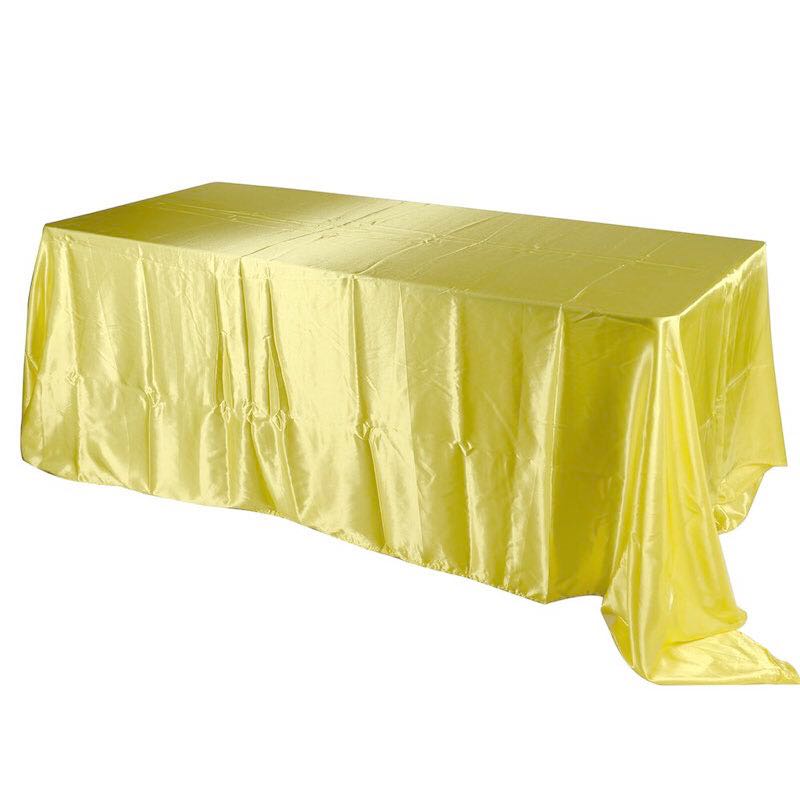 Daffodil 90 Inch x 156 Inch Rectangular Satin Tablecloths