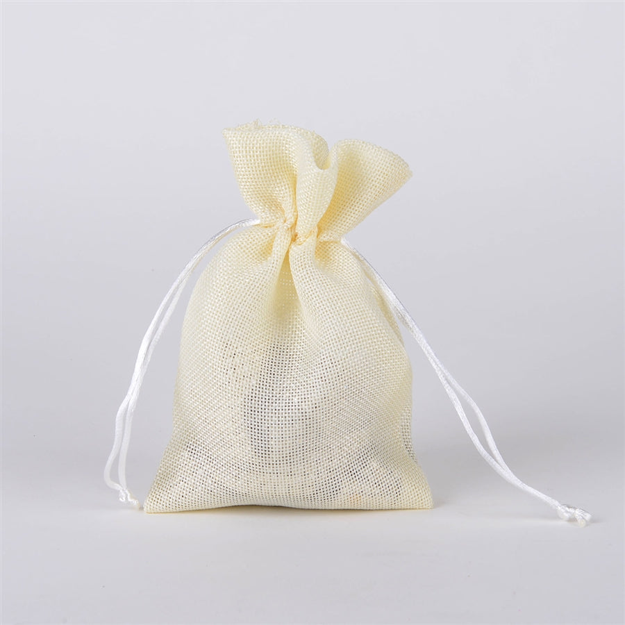 Ivory - 5 inch x 7 inch Burlap Bags