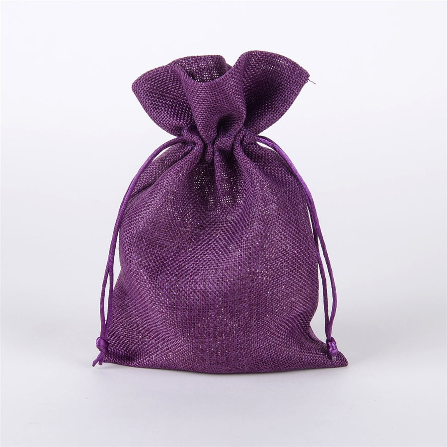 Purple - 6 inch x 9 inch Burlap Bags