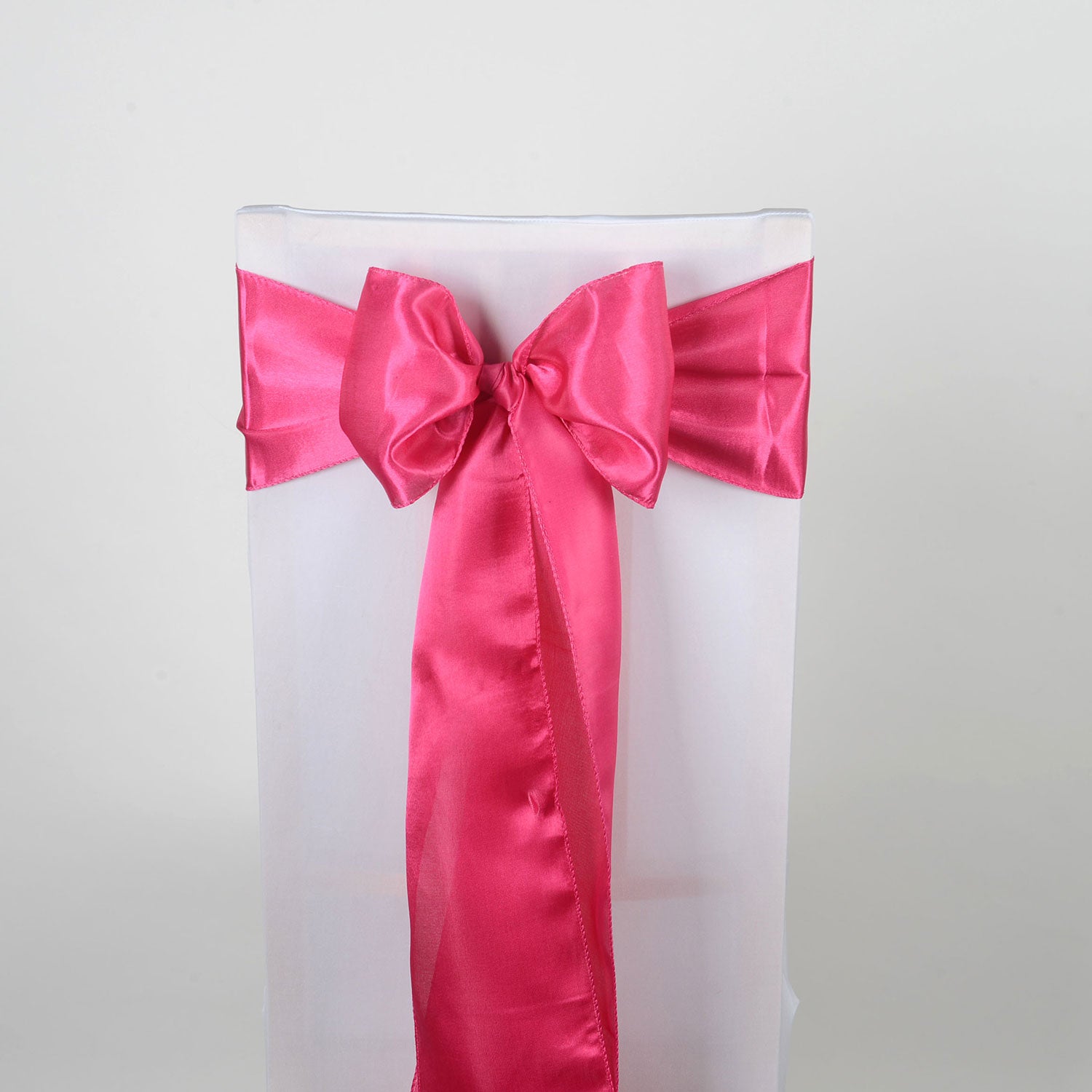 Fuchsia - Satin Chair Sash - ( Pack of 10 Piece - 6 inches x 106 inches )