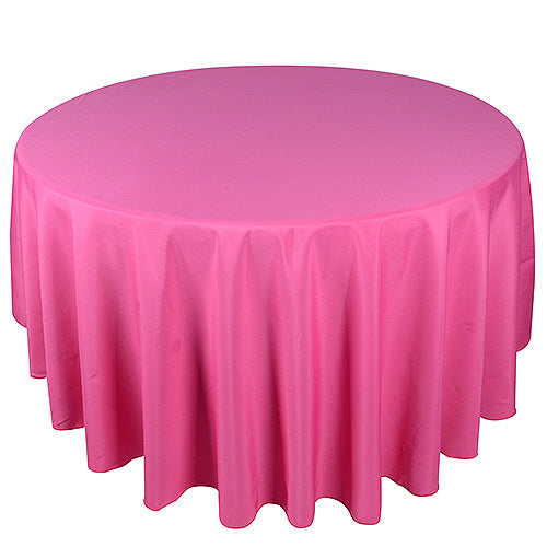 Fuchsia - 70 Inch Round Tablecloths - ( W: 70 Inch | Round )