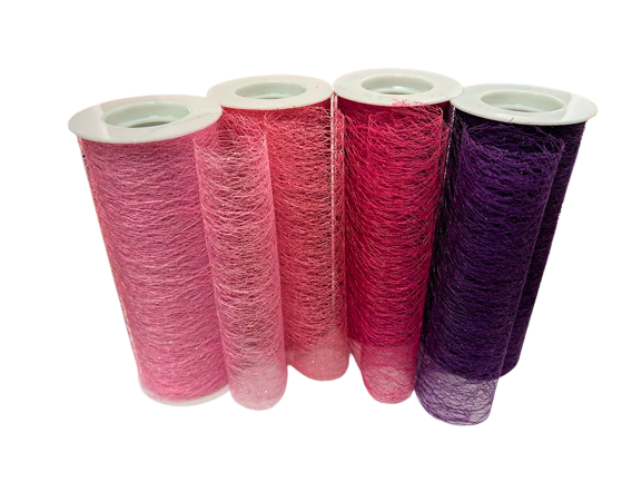 Glitter Sisal 4 Pack- Light Pink* Coral* Fuchsia* Purple