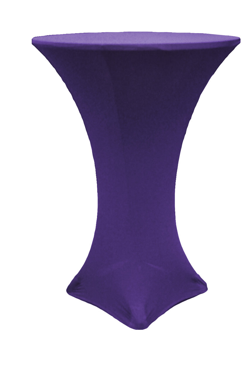 Purple Spandex Cocktail Tablecloths
