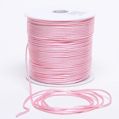 Light Pink 3 mm Rattail Satin Cord 100 Yards