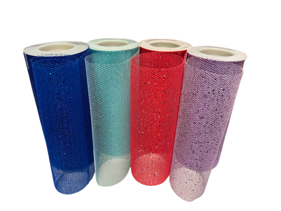 Glitter Net 4 Pack- Royal Blue* Light Blue* Coral* Lavender