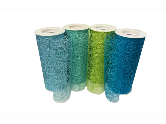 Glitter Sisal 4 Pack- Light Blue* Apple Green* Turquoise* Aqua Blue