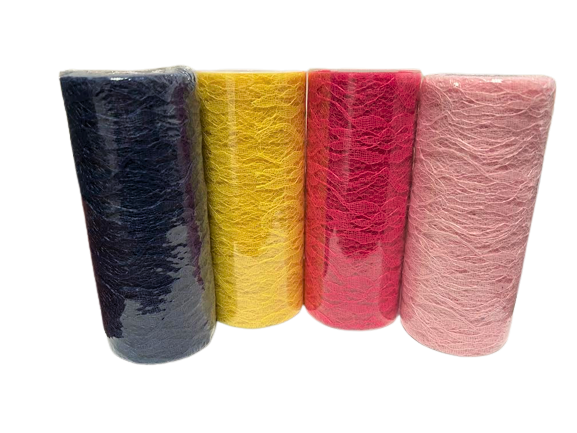 Lace Roll 4 Pack- Navy Blue* Fuchsia* Light Pink* Yellow