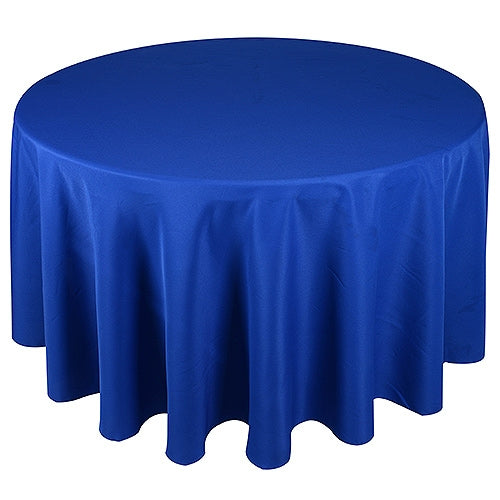 Royal Blue 108 Inch Polyester Round Tablecloths