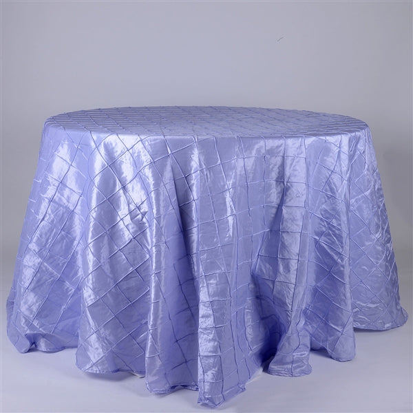 Lavender - 120 inch Round Pintuck Satin Tablecloth