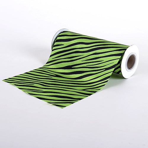 Apple Green Animal Print Satin Fabric 6x10 Yards