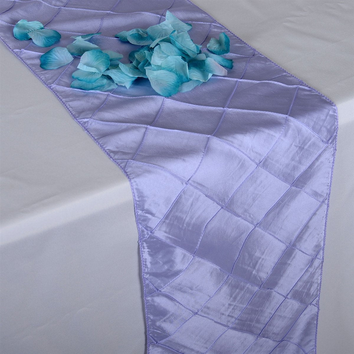 Lavender - 12 inch x 108 inch Pintuck Satin Table Runner