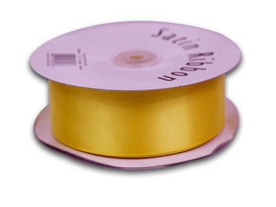 Single Face Satin Ribbon - Yellow 1-1/2 x 100 yards