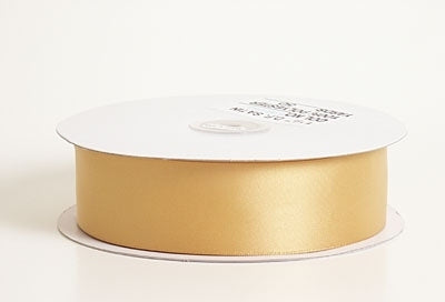 3/8 Inch Old Gold Satin Ribbon 100 Yards