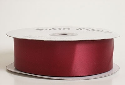 7/8 Inch Burgundy Satin Ribbon 100 Yards