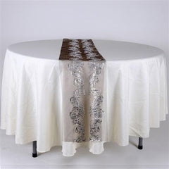 Organza Metallic Design Table Runner