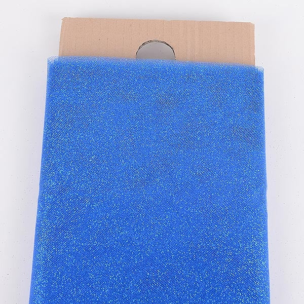 54 Inch Royal Blue Glitter Tulle Fabric Bolt