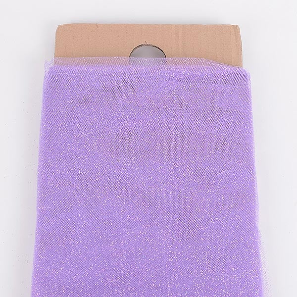 54 Inch Lavender Glitter Tulle Fabric Bolt