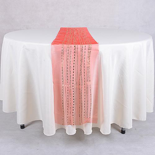 Organza Table Runners Red with Gold ( 14 inch x 108 inches )