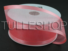 3/8 Inch Organza Ribbon Two Striped Edge