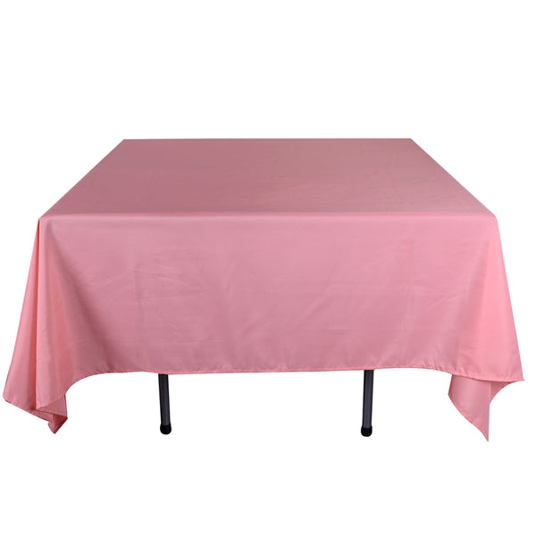 Coral 52 x 52 Inch Square Polyester Tablecloths