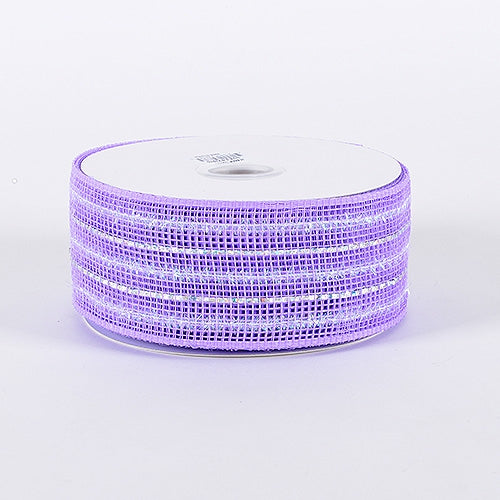 Lavender - Laser Metallic Mesh Ribbon - ( 4 Inch x 25 Yards )