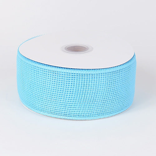 Light Blue | Floral Mesh Ribbon | 2-1/2 inch x 25 Yards | Bb Crafts