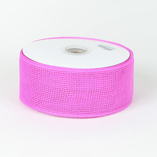 Fuchsia - Floral Mesh Ribbon - ( 4 Inch x 25 Yards )