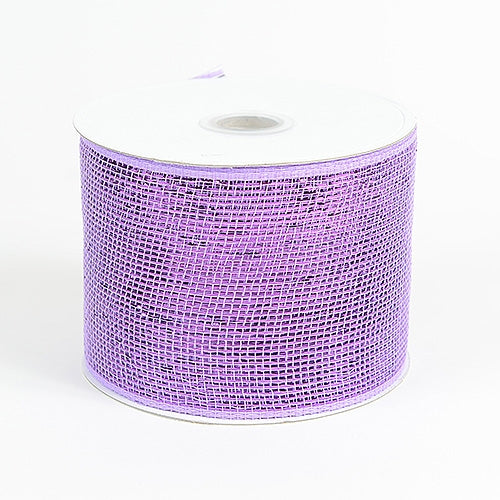 Lavender - Metallic Deco Mesh Ribbons - ( 4 inch x 25 yards )