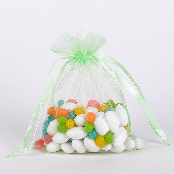 Mint - Organza Bags - ( 4 x 5 Inch - 10 Bags )