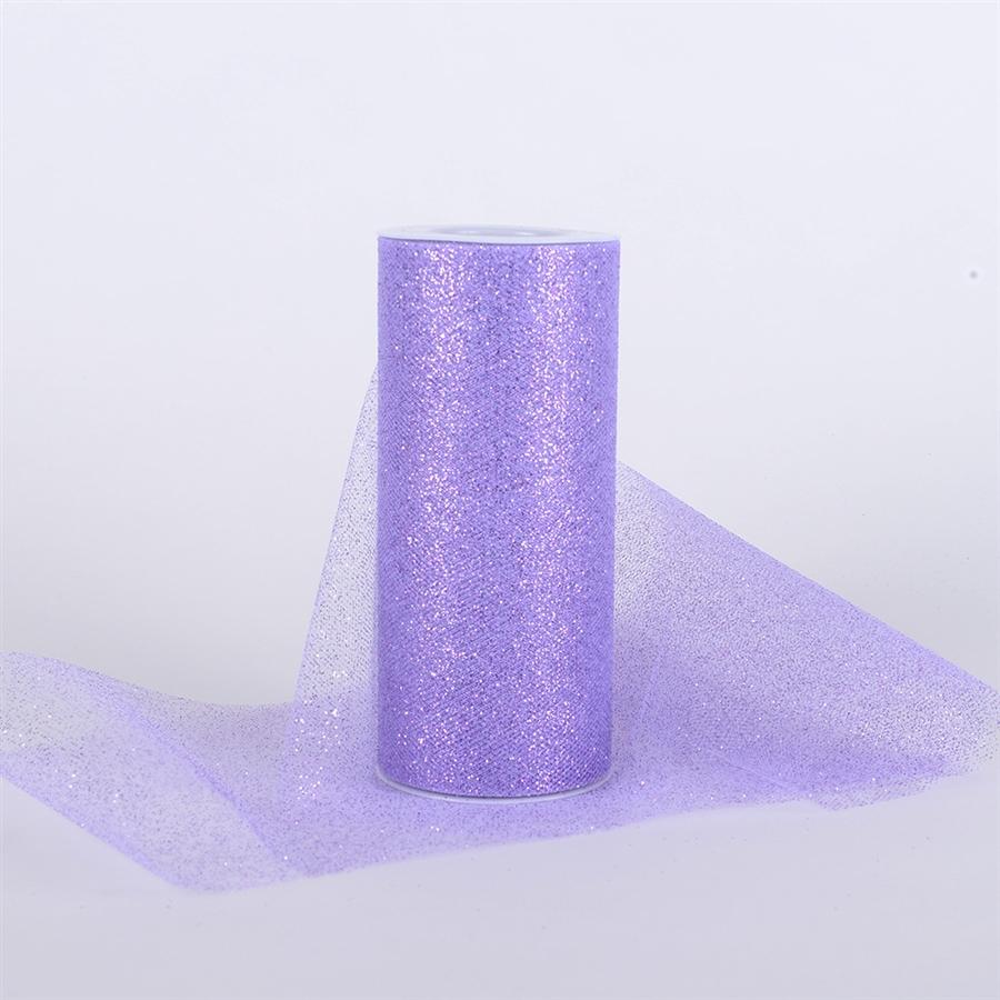 Lavender Premium Glitter Tulle Fabric ( W: 6 Inch | L: 10 Yards )