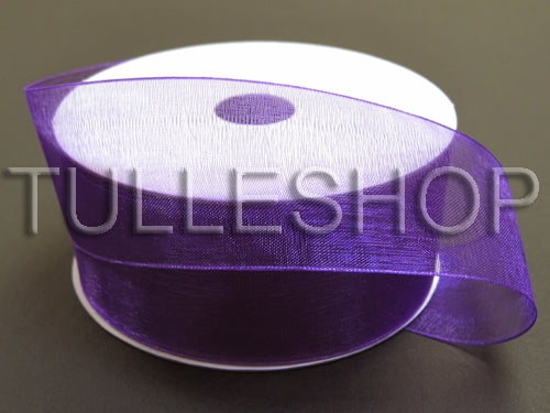1-1/2 Inch Purple Organza Ribbons