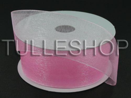 7/8 Inch Pink Organza Ribbons