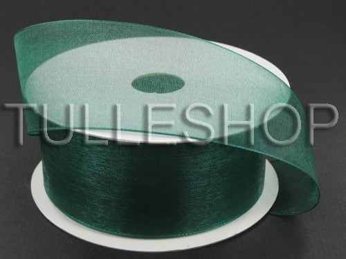 7/8 Inch Hunter Green Organza Ribbons